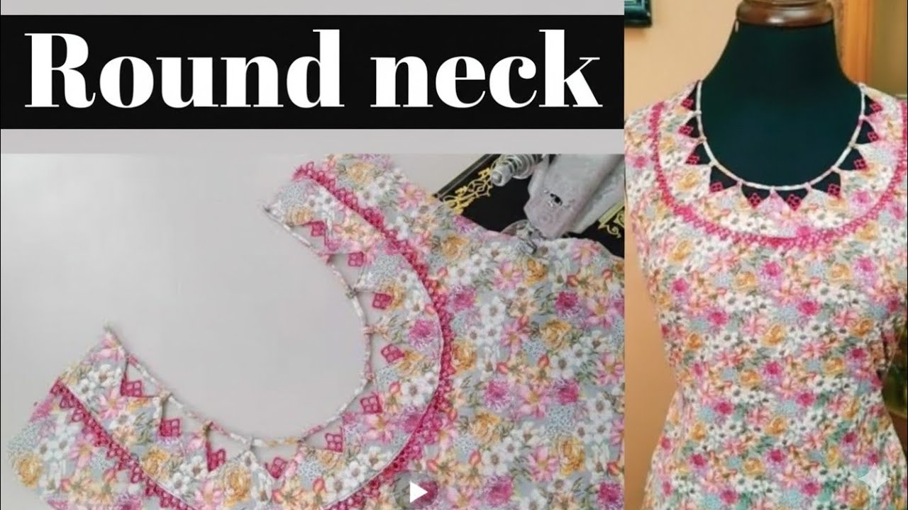 Round Neck Design Cutting and Stitching #neck #neckdesign#youtube@Stitchntips
