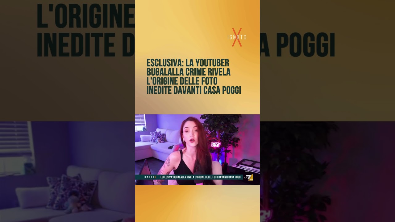 Esclusiva: la Youtuber Bugalalla Crime rivela l'origine delle foto inedite davanti casa Poggi