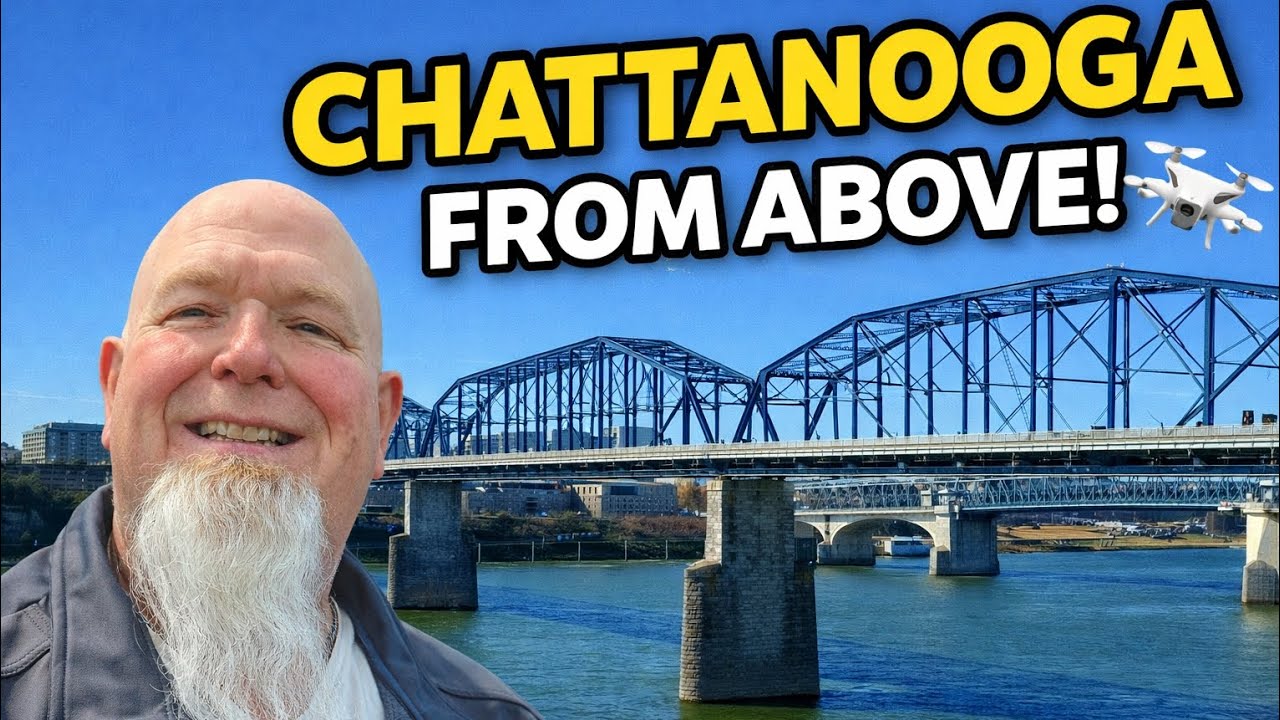 Chattanooga From Above 🚁 | Walnut Street Bridge & Tennessee River