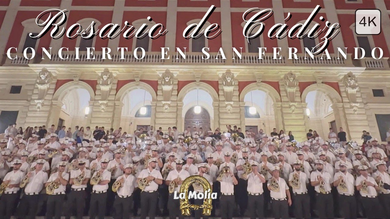 [4K] Concierto de la BCT Rosario de Cádiz en la Plaza del Rey de San Fernando.