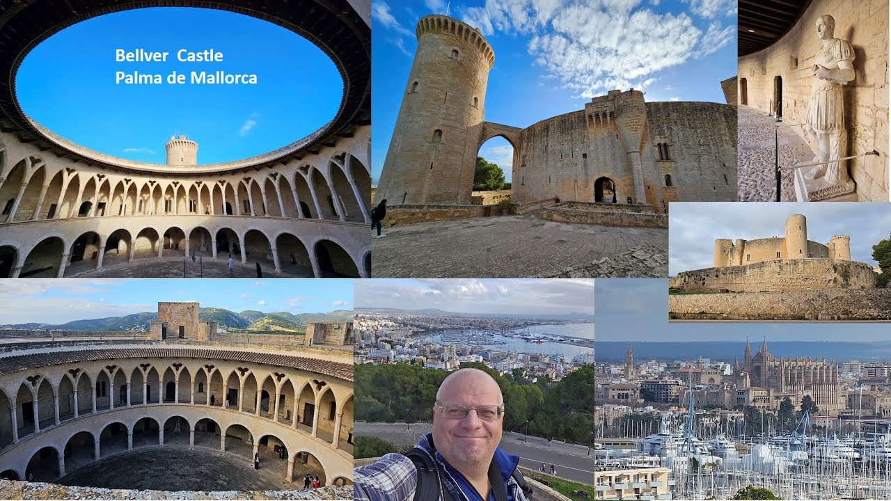 Bellver Castle in Palma de Majorca, built in 14th century, one of few Europe's circular  castles