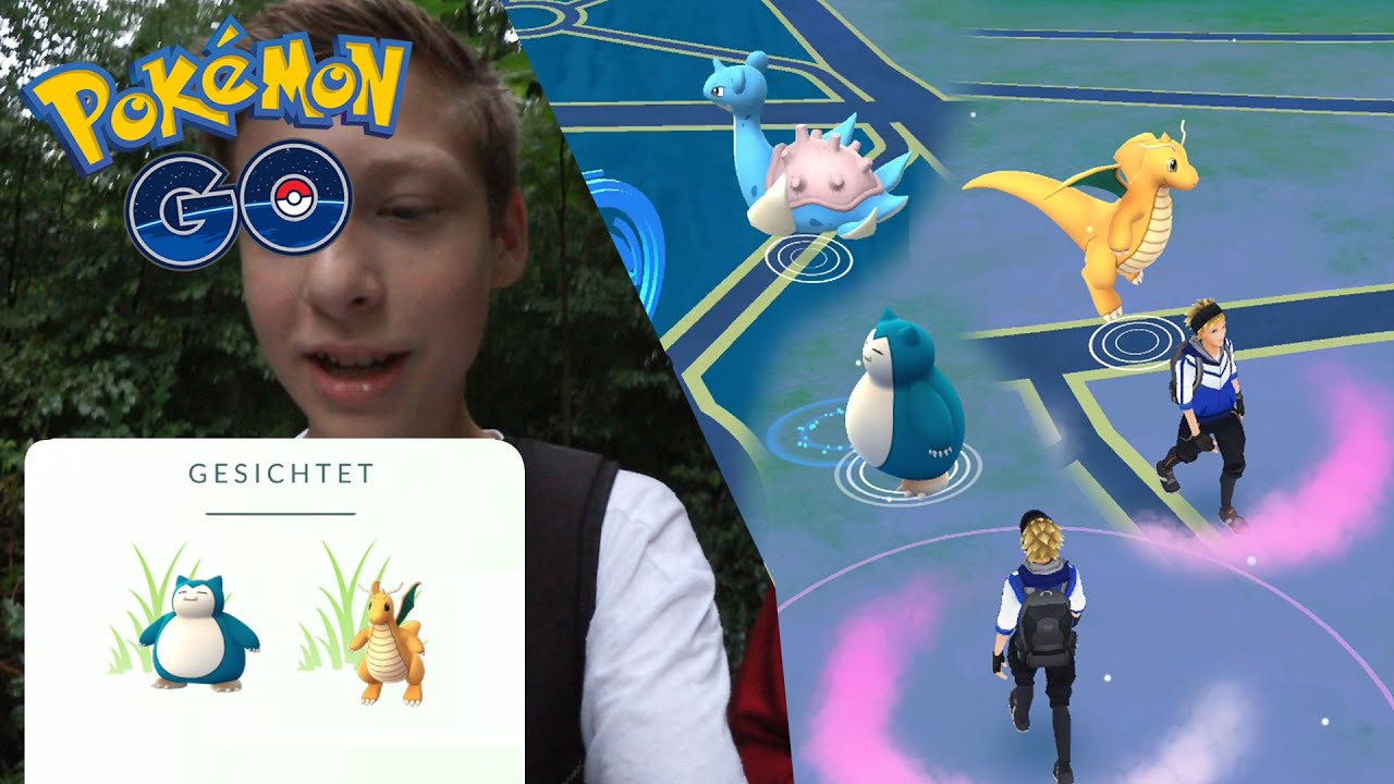 Dragoran & Relaxo in einem Wald + Lapras & Nockchan fangen! • Pokémon Go deutsch