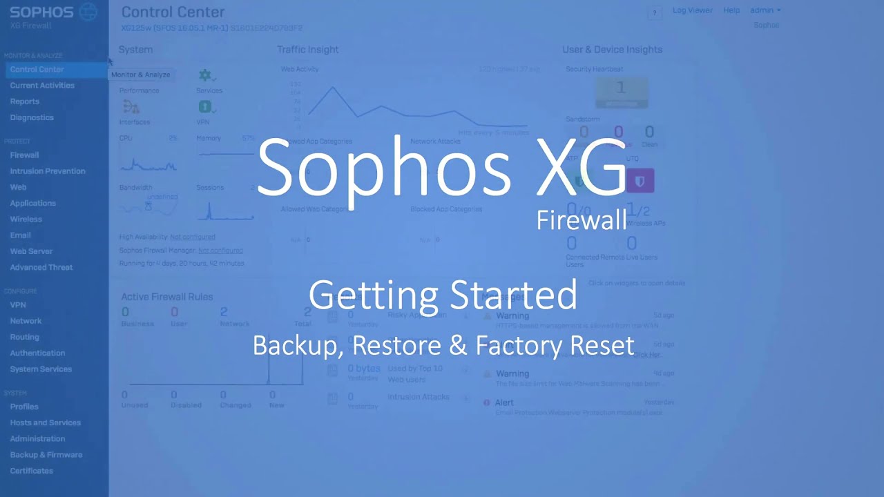 Backup and Restore in sophose (xg) firewall