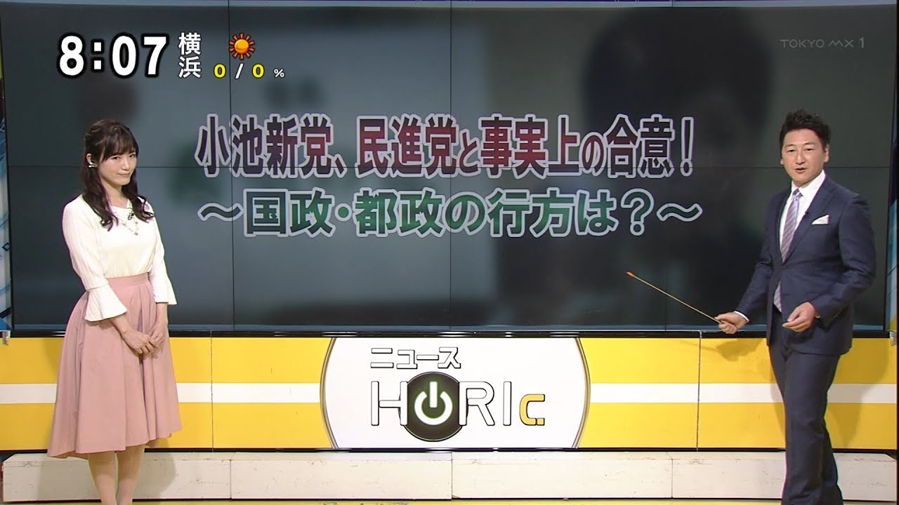 ニュースHORIc「小池新党、民進党と事実上の合意！ 国政・都政の行方は？」～希望の党に期待しますか？ あなたが重視する衆院選の争点は？ [モーニングCROSS]