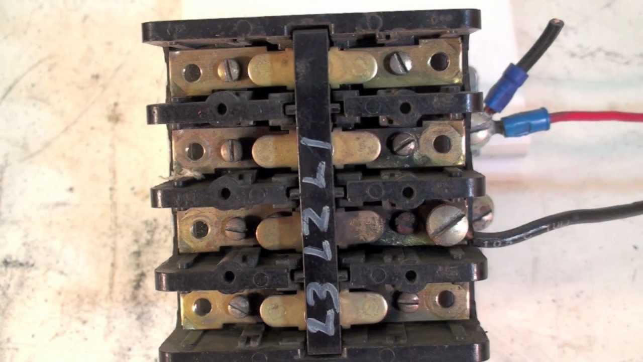 The contacts of the HVAC contactor part 1 of the contactor series