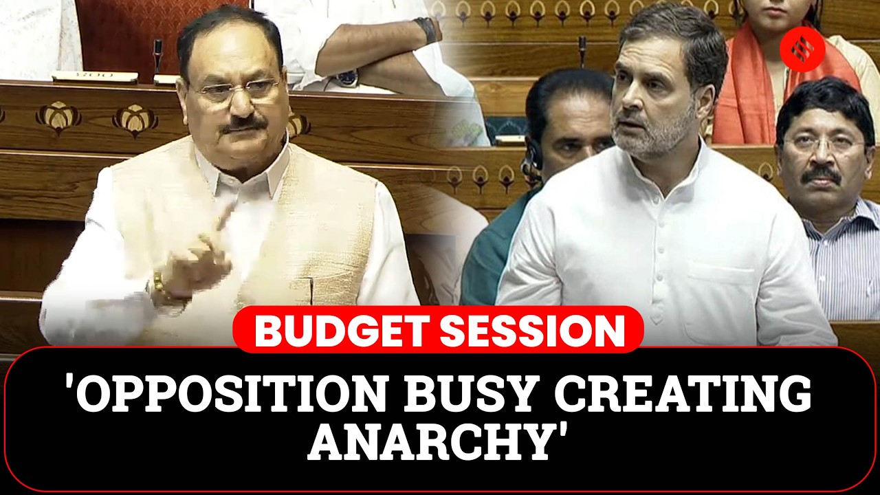 Parliament Session: 'Opposition Believes In  Hooliganism' JP Nadda Slams Congress
