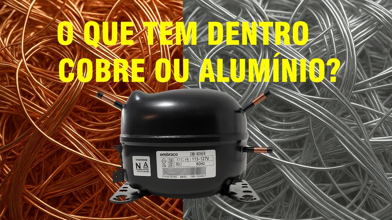 Vale a pena abrir compressor de refrigerador para reciclar. Tem cobre ou alumínio?