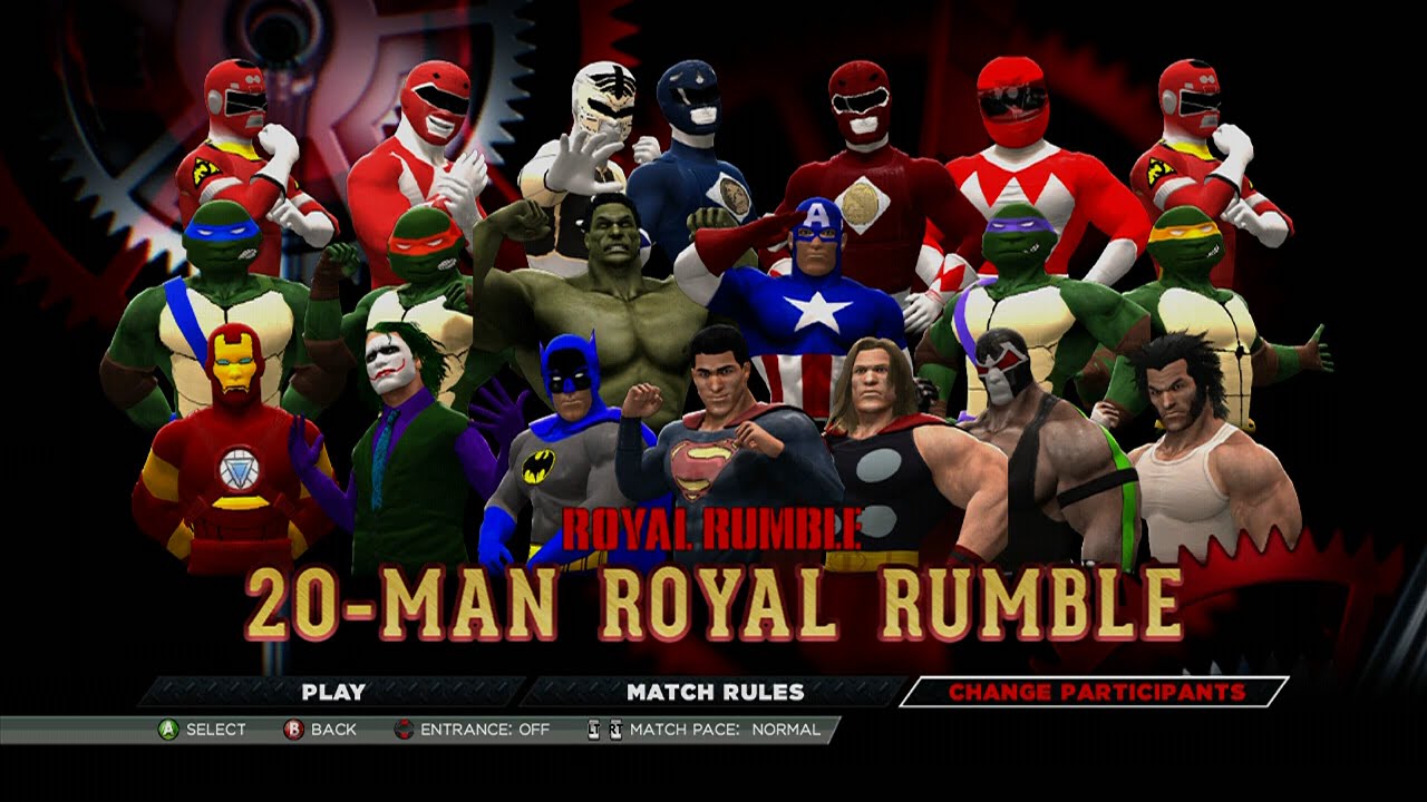 WWE 2K15 - MARVEL/DC COMICS/TMNT/POWER RANGERS (Royal Rumble)