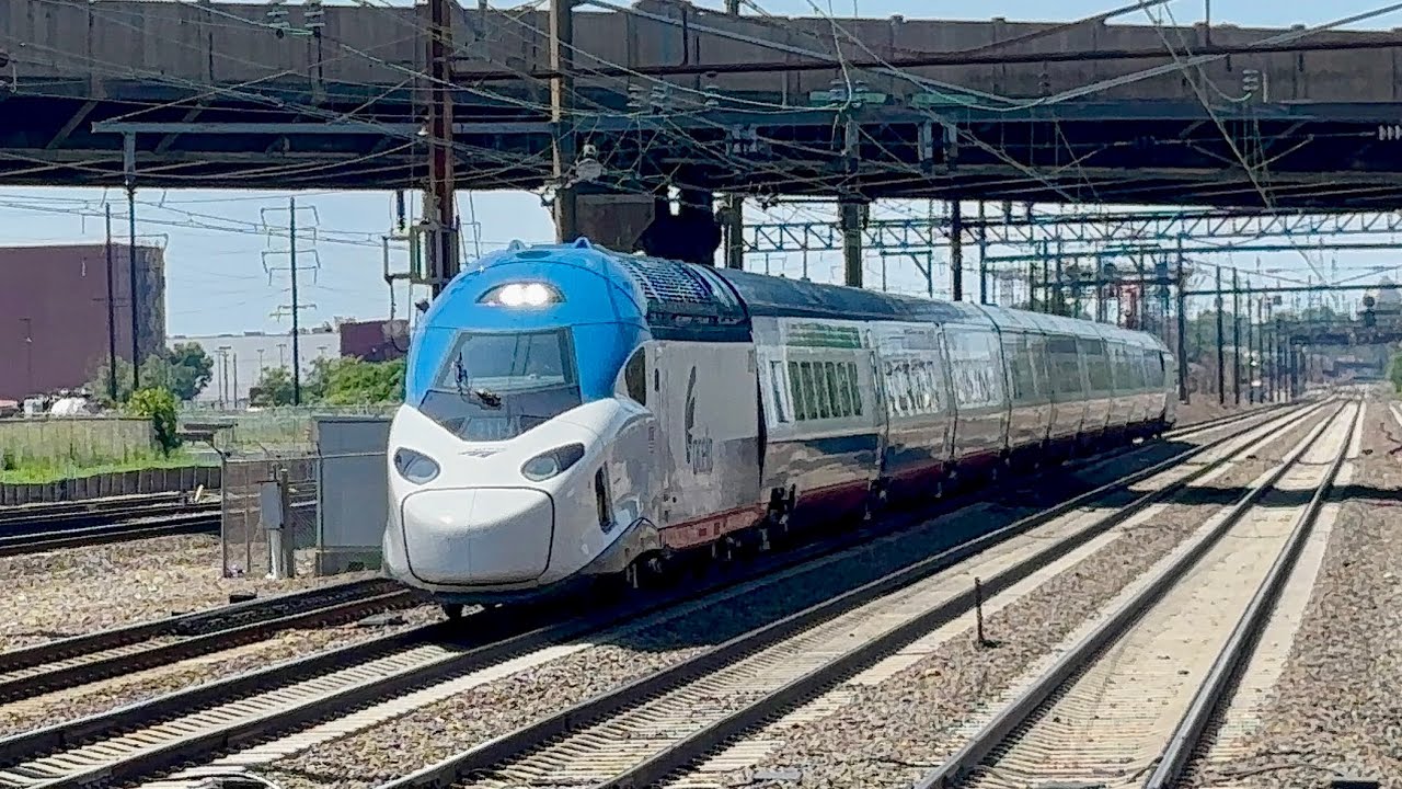 Amtrak & NJ Transit Midday Trains @ Newark Airport,NJ (06/20/2025