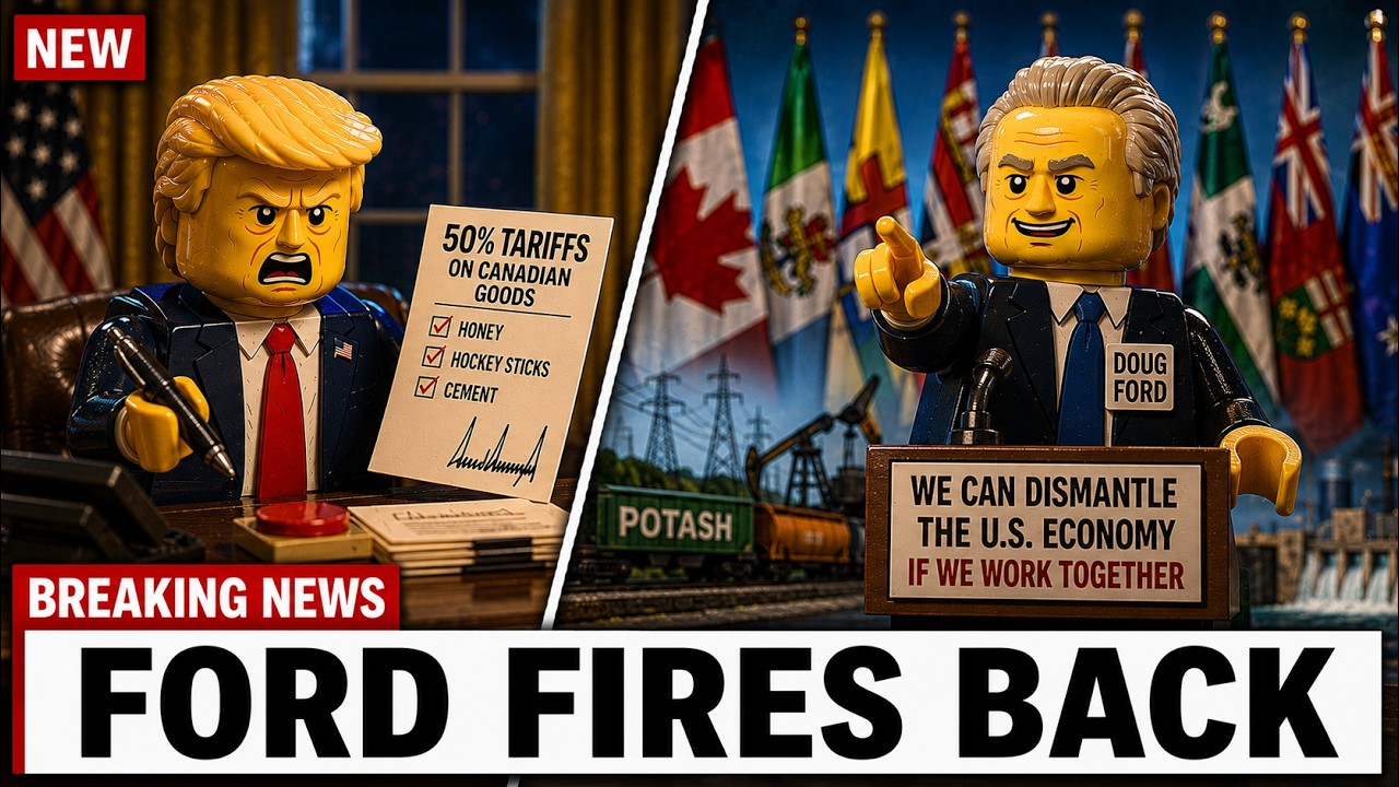 Canada Fires Back at Trump &mdash; Threatens to Wreck US Economy | Lego Animation