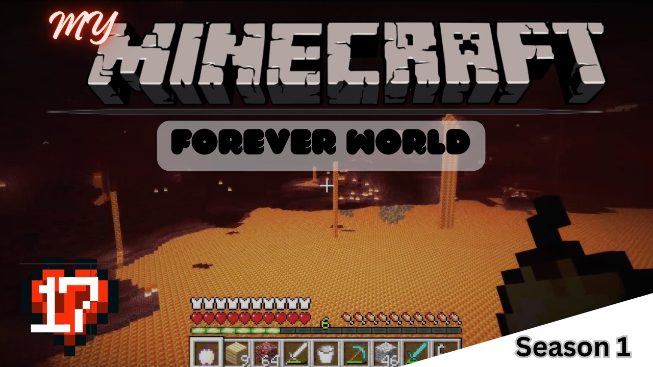 Travelling to a Nether Fortress in my Minecraft Forever World