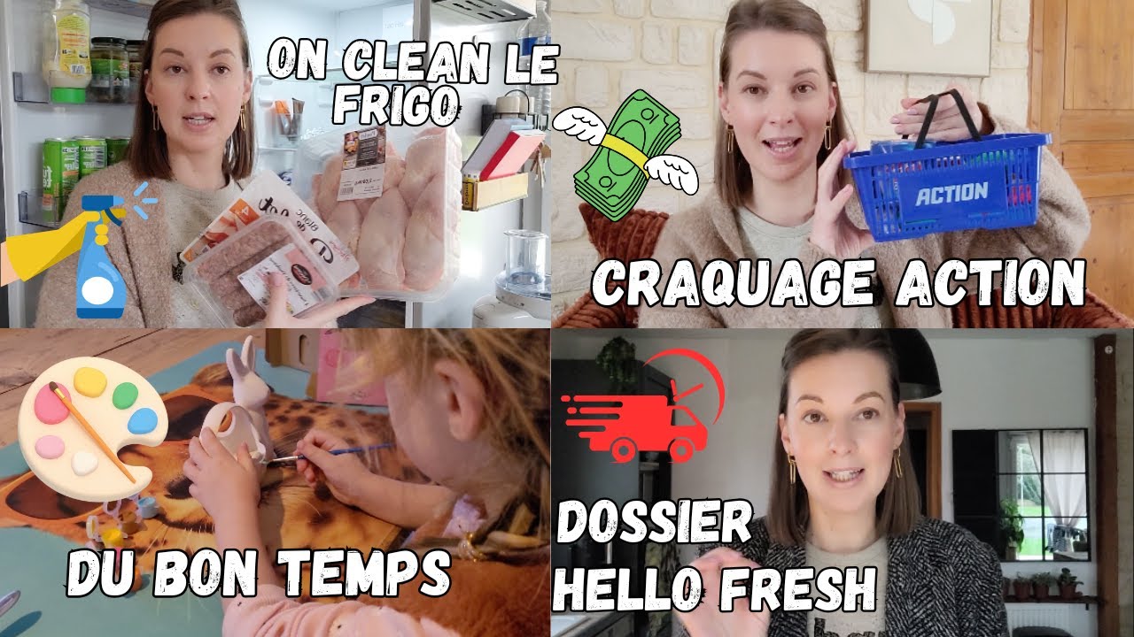 VLOG : Craquage Action, c'est limite Hello fresh, on clean le frigo et du bon temps avec ma biche.