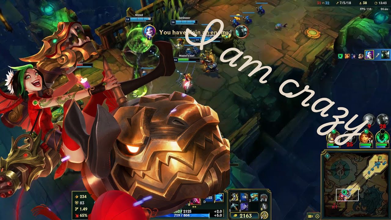 I am crazy - League of Legends Jinx Aram Gameplay