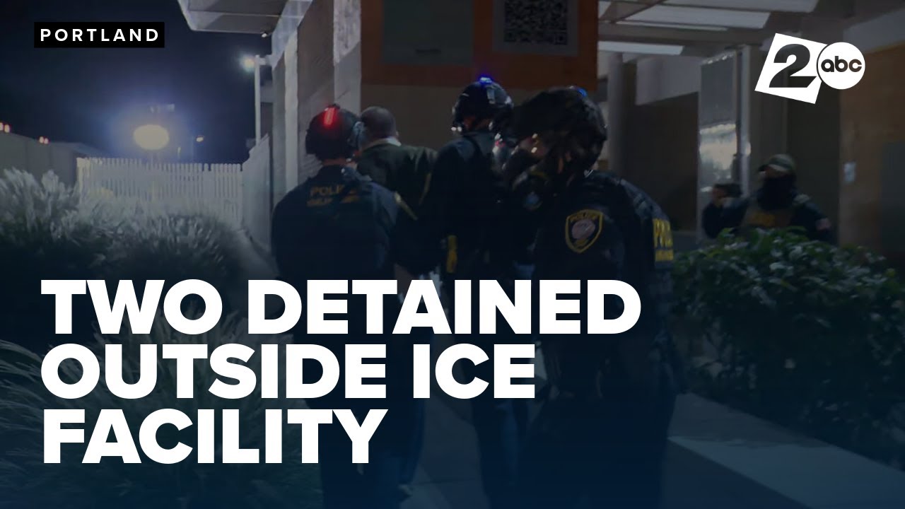 Two detained by DHS agents at Portland ICE Facility during KATU News 24-hour Live Stream