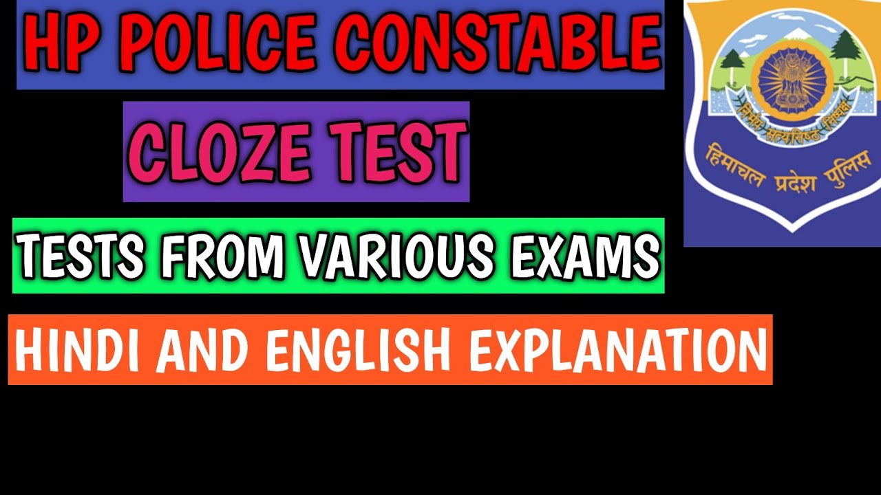HP POLICE CONSTABLE|| ENGLISH CLOZE TEST|| 2022