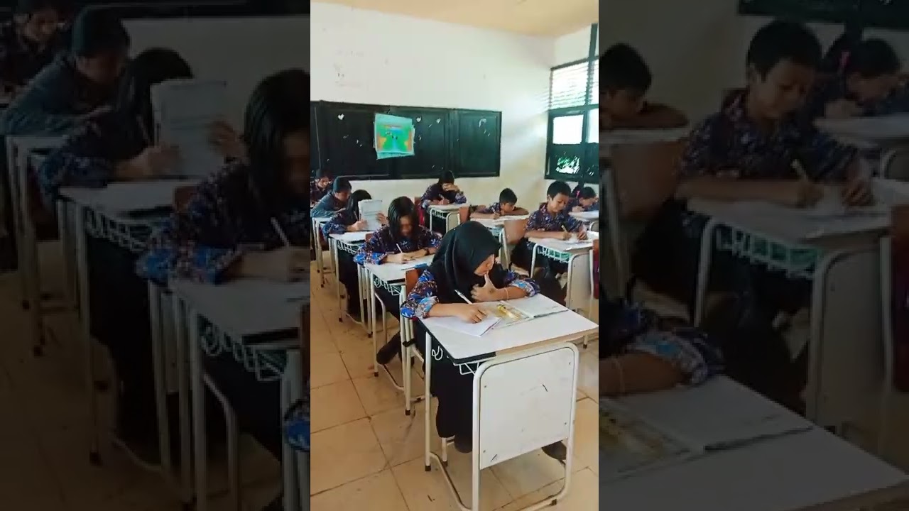 School in rural area in indonesia(Students fill the task#indonesia #rural #teacher