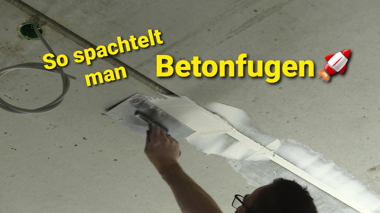 Betondecke/Fugen schnell spachteln! Tutorial mit Knauf Multi-Finish Universal! #DIY #Filigrandecke