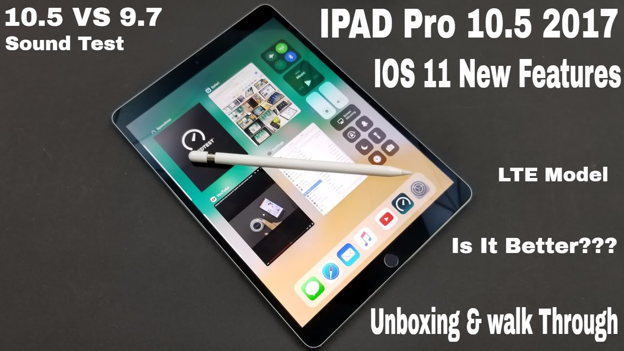 Apple IPAD Pro 10.5 With New IOS 11 Unboxing and New Features Review    @Verizon LTE