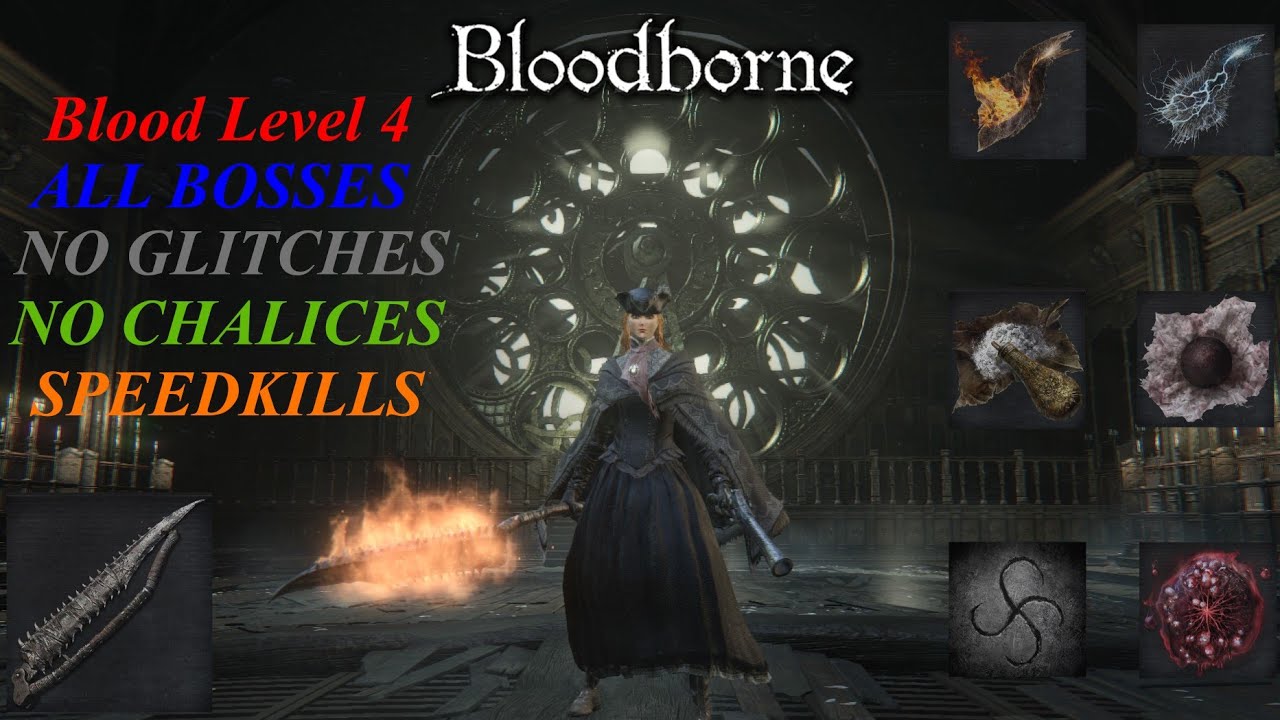 Breaking Bloodborne without Leveling - BL4 Saw Spear, All Bosses (Glitchless, No Chalice Dungeons)