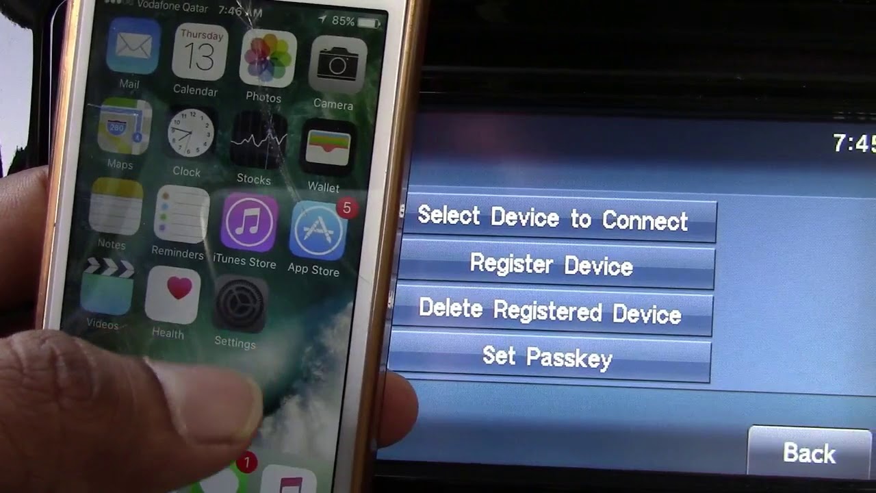 how to connect mobile phone to Pajero car bluetooth