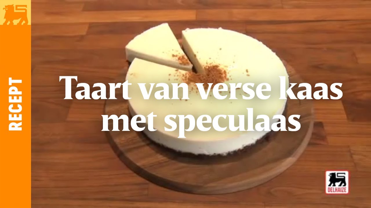 Taart van verse kaas met speculaas