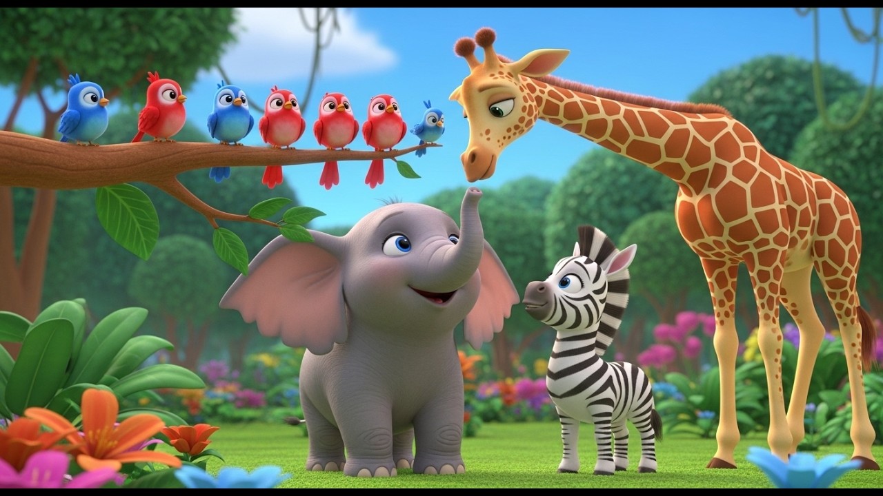 Baby Elephant’s Big Safari Ride 🐘 Jungle Adventure Song & Nursery Rhymes for Kids