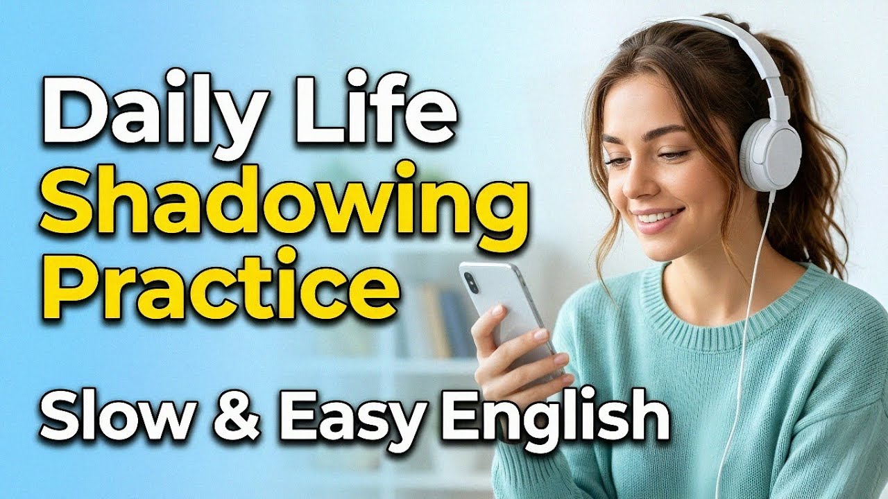 Daily Life Shadowing Practice - Improve Your English Pronunciation (Beginners)