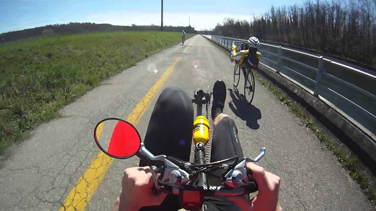 Giro biciclette reclinate (recumbent), aprile 2013, Borgomanero-Boffalora
