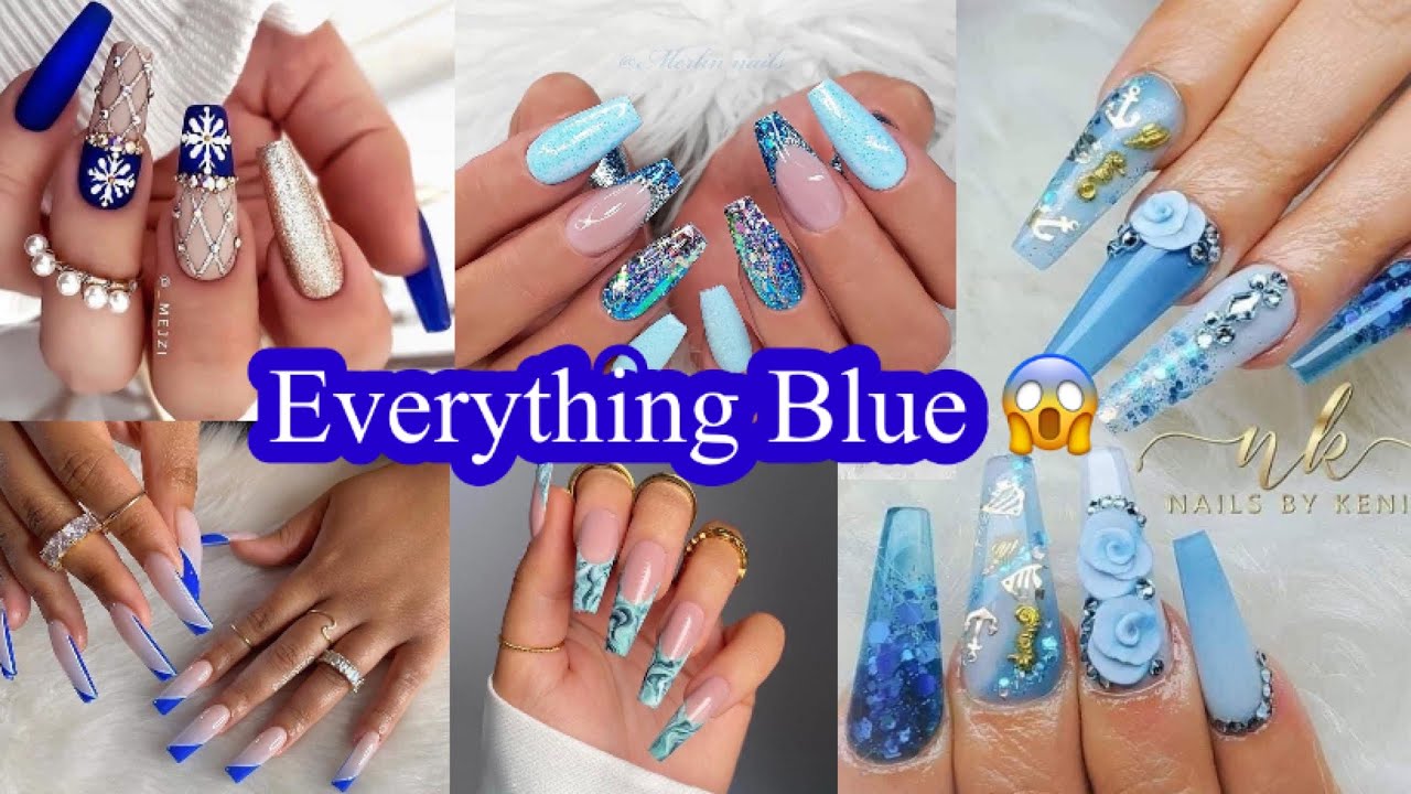 Bright Blue Summer Nails | Nail Art Compilation