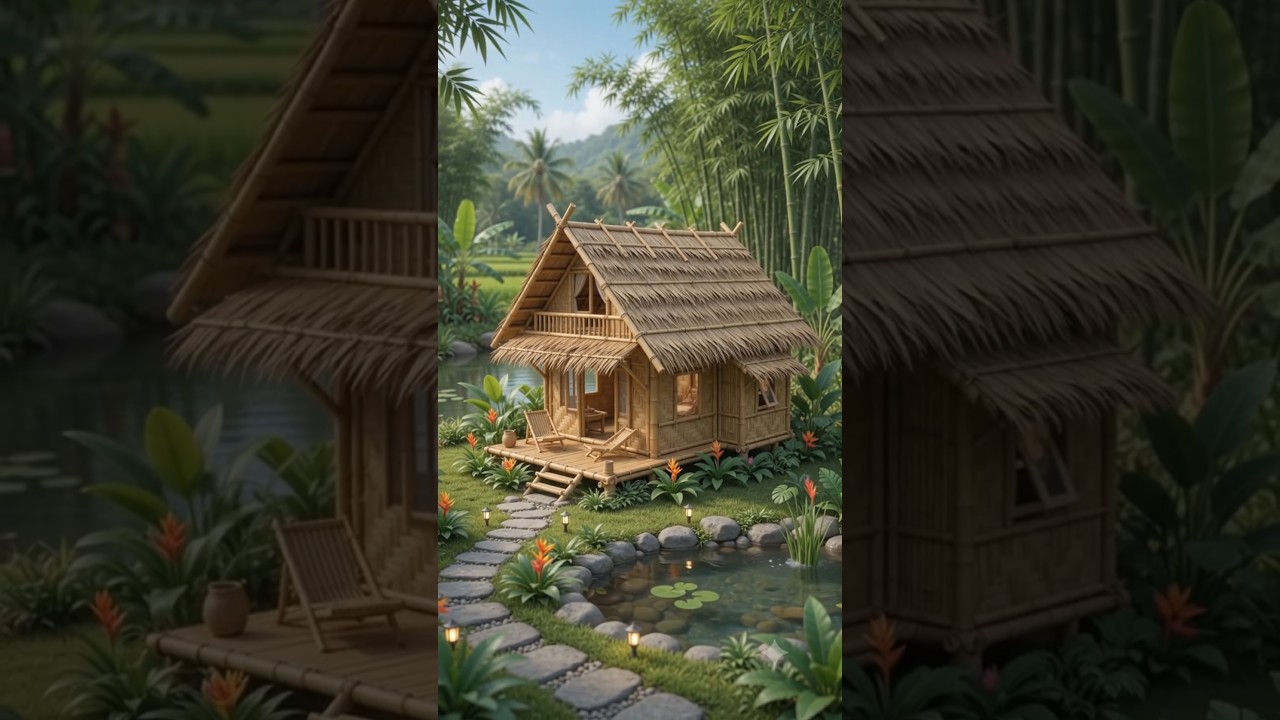 Tiny Engineers Build a Luxury Bamboo Dream House!#shorts