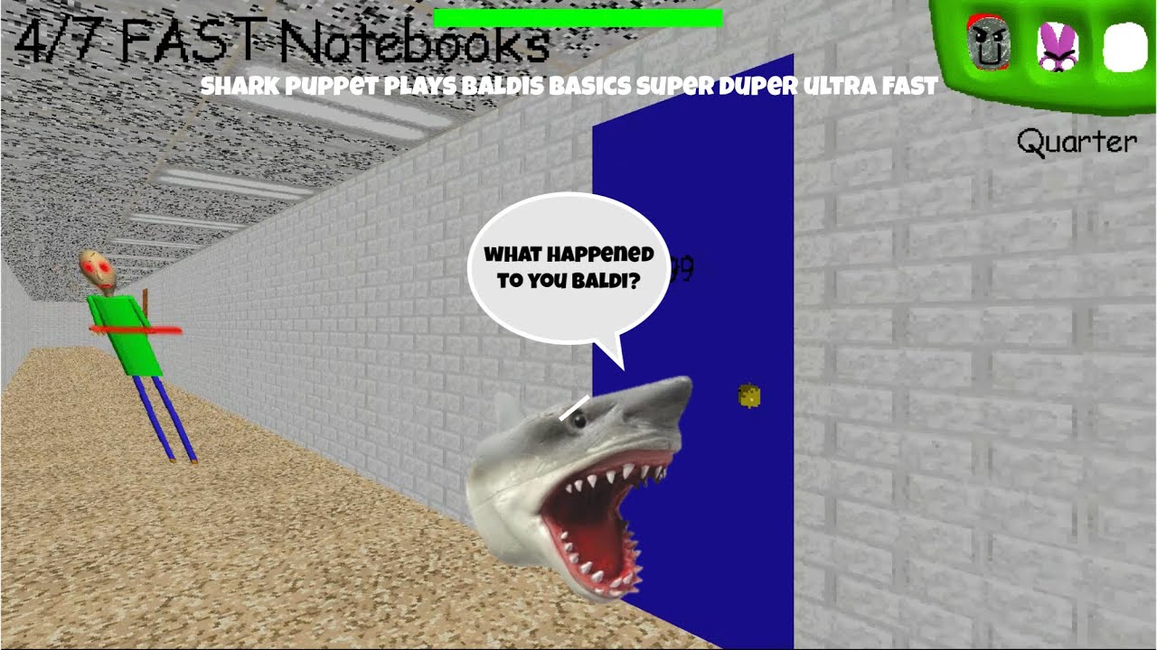SB Movie: Shark Puppet plays Baldi’s Basics Super Duper Ultra Fast!