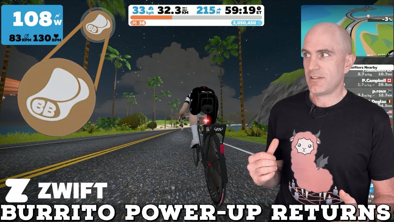 Swift Zwift Tip: The Burrito Power-Up is BACK!