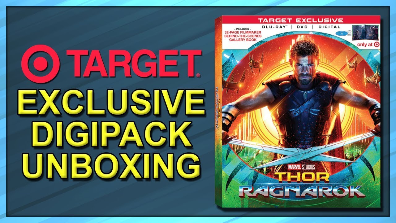 Thor: Ragnarok Target Exclusive Blu-ray Digipack Unboxing