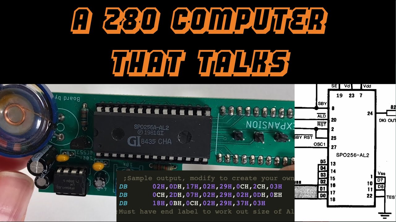 Make a Z80 Computer talk with the SP0256-AL2 Speech Processor
