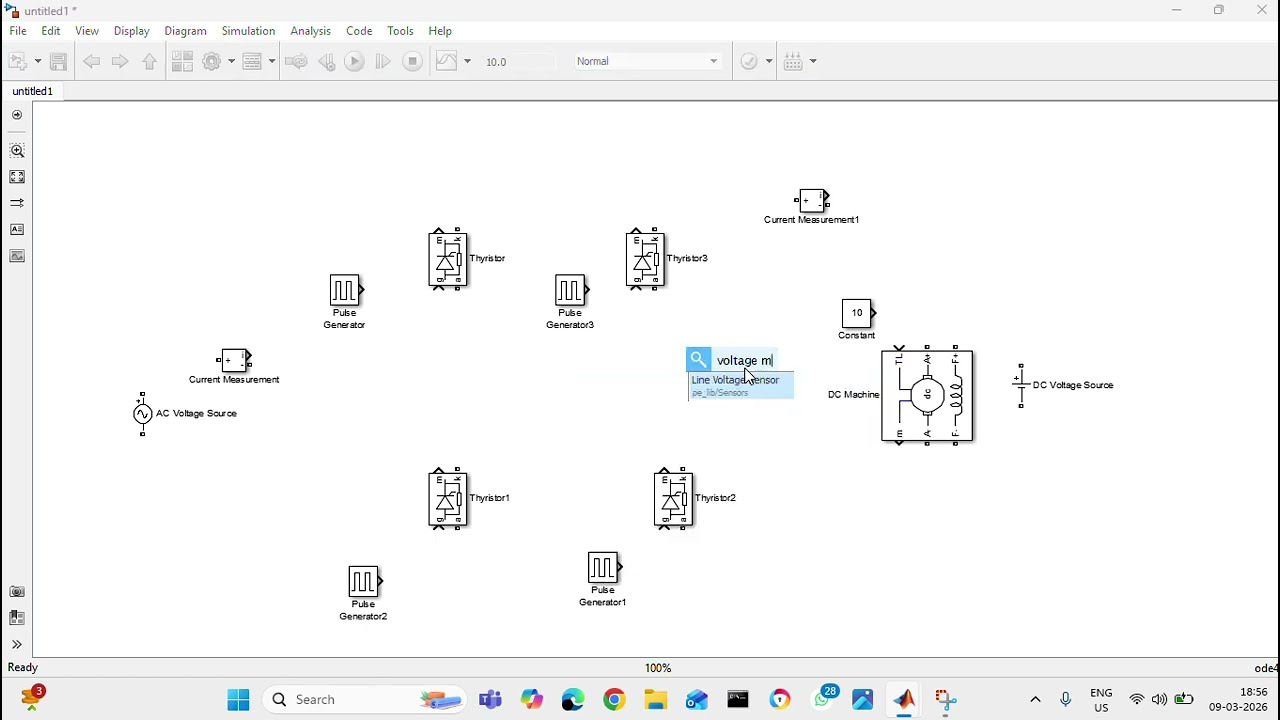 SIMULATION OF SINGLE PHASE FULLY CONTROLLEDBRIDGE RECTIFIER FED SEPERATELY EXICTED DC MOTOR