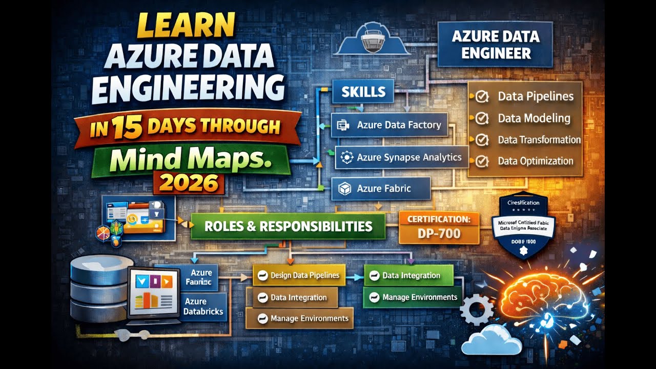 Crack Microsoft DP-700 in 15 Days with Mind Maps | Azure Data Engineering 2026 | Day 1