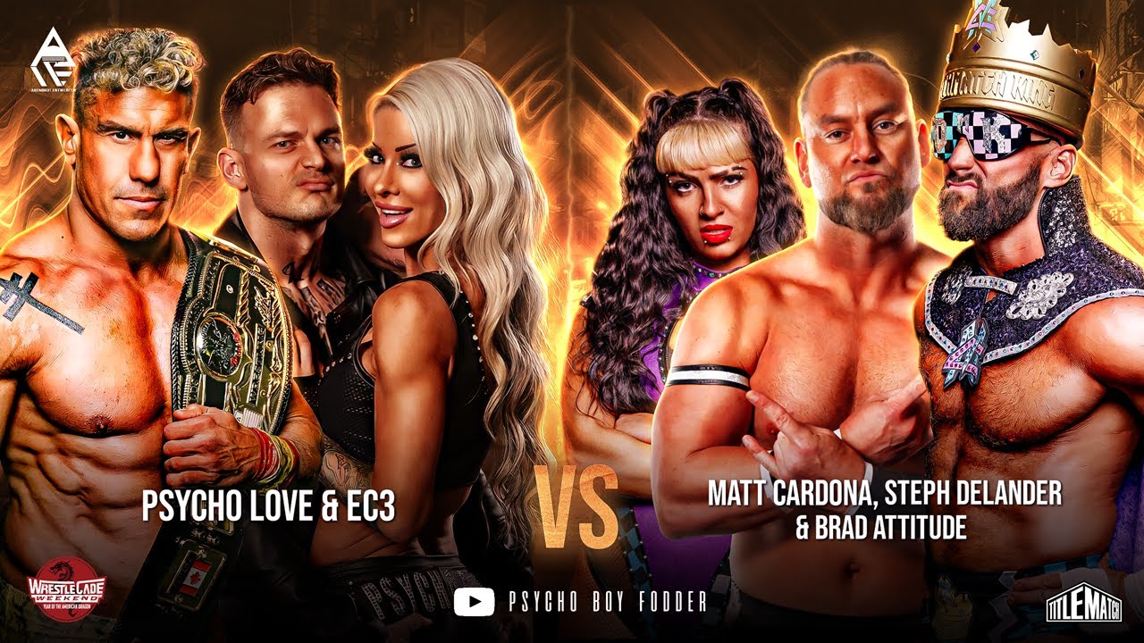Fodder, Angelina Love, & EC3 vs Matt Cardona, Steph De Lander, & Brad Attitude | WrestleCade