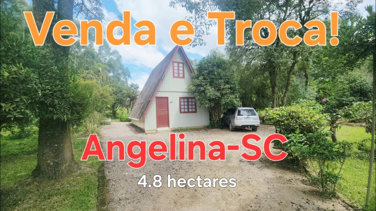 Sítio, Chácara, centro de Angelina, SC. Com riacho, pomar e ótimo acesso.R$ 850.000,00