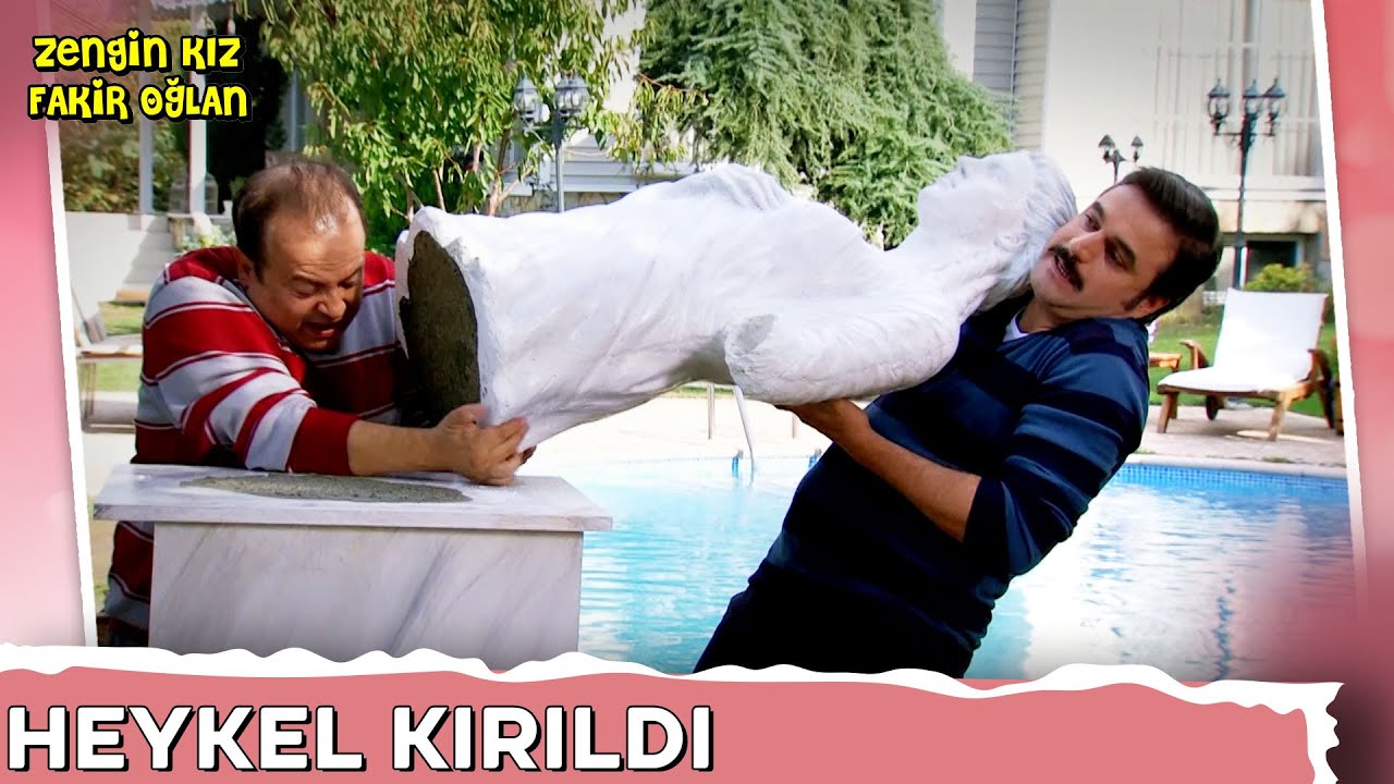 Nurhan heykeli kırdı! - Zengin Kız Fakir Oğlan 10. Bölüm Sahneleri