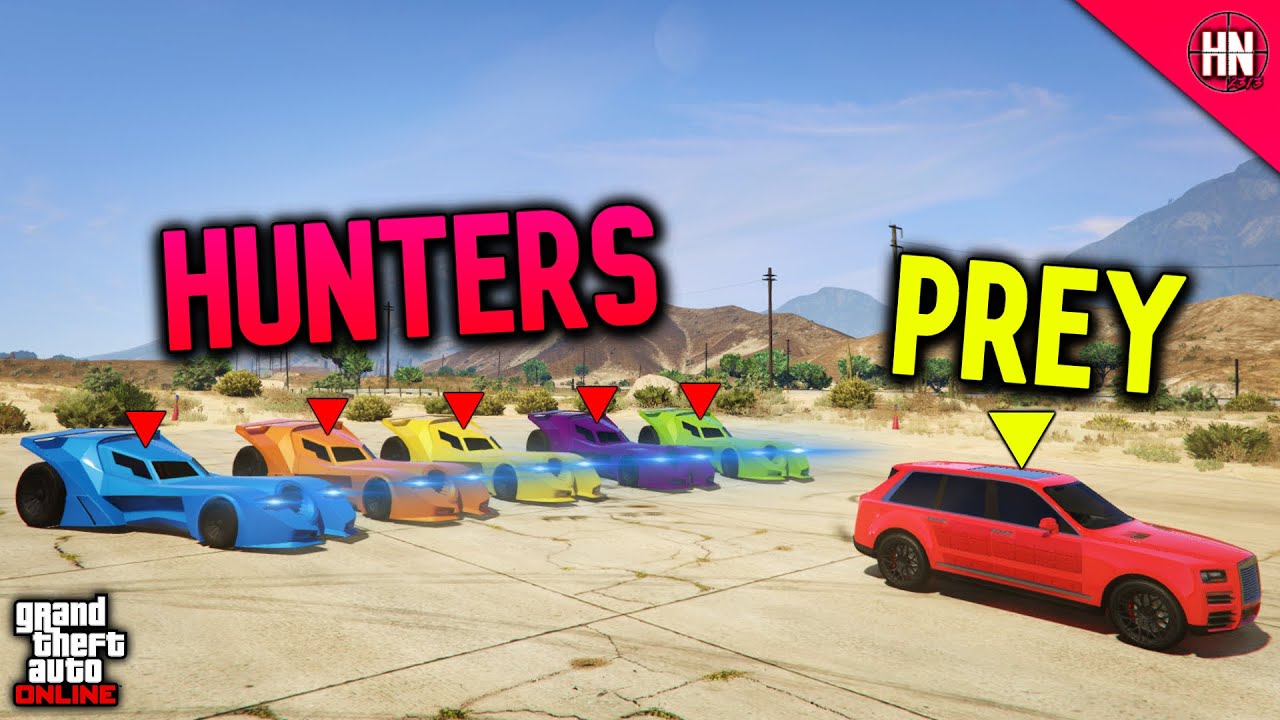 STUNT JUMP SPEEDRUN vs 5 HUNTERS | GTA 5 ManHunt
