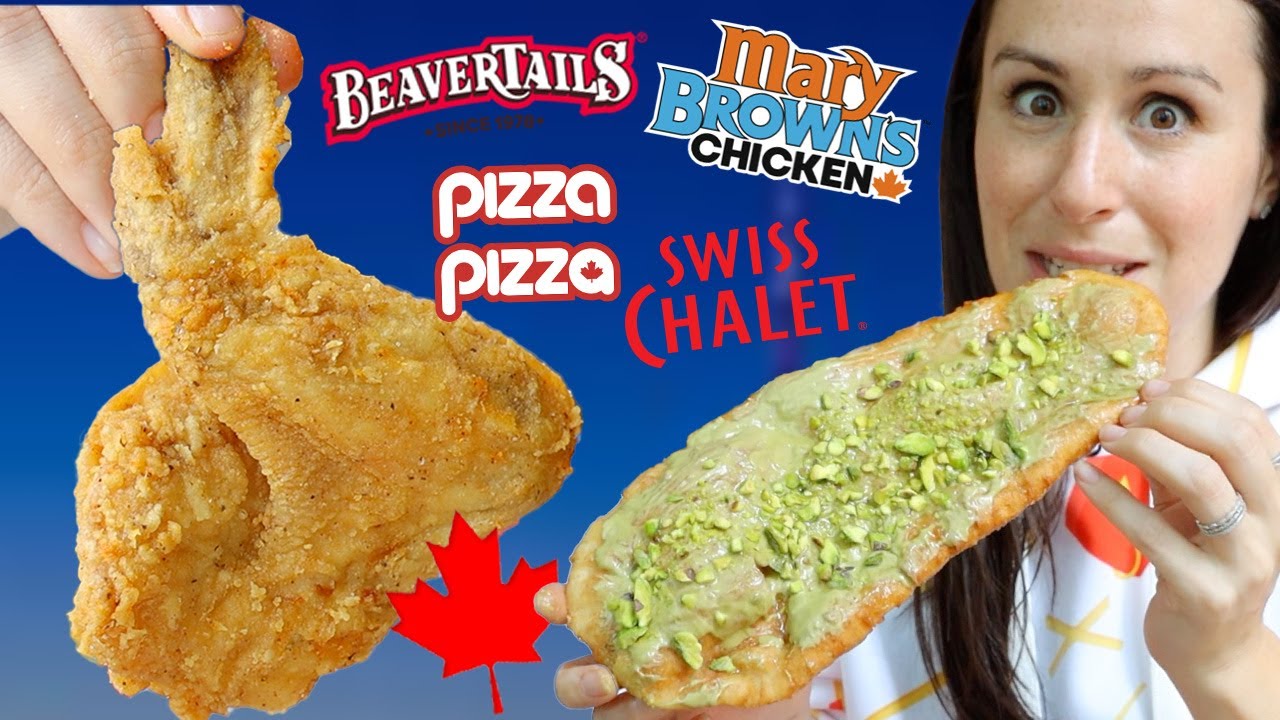 American Tries Canadian Chains Feat. Swiss Chalet, BeaverTails, Mary Browns Chicken, and Pizza Pizza