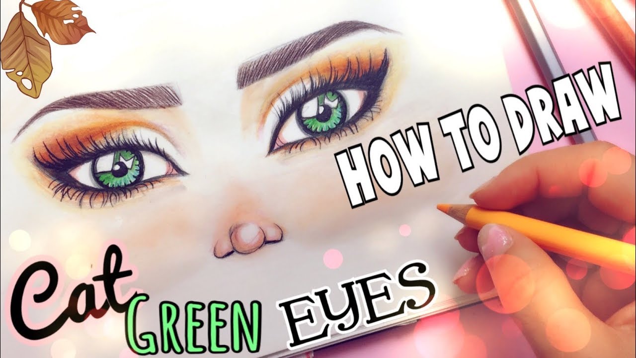 HOW TO DRAW - FALL CAT EYES 🍁#FALLSERIES-2017☕️