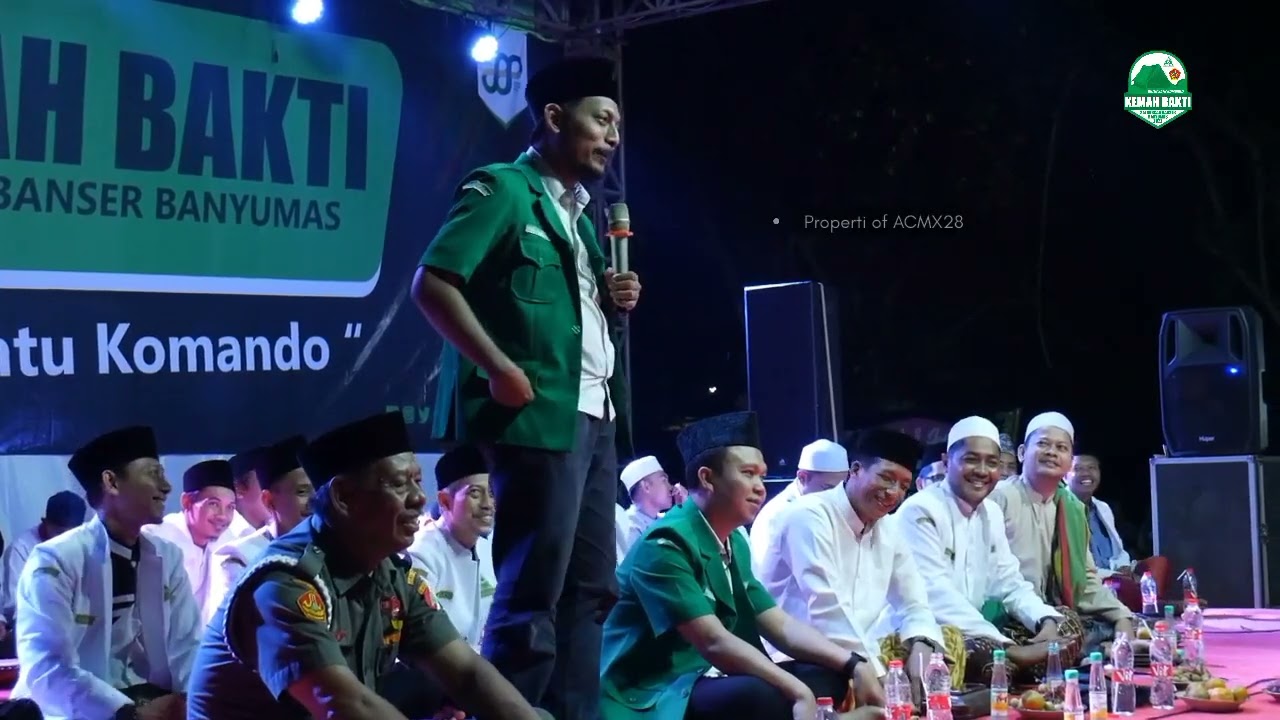 Sambutan Ketua PC GP Ansor Banyumas dalam acara Banser Banyumas Bersholawat