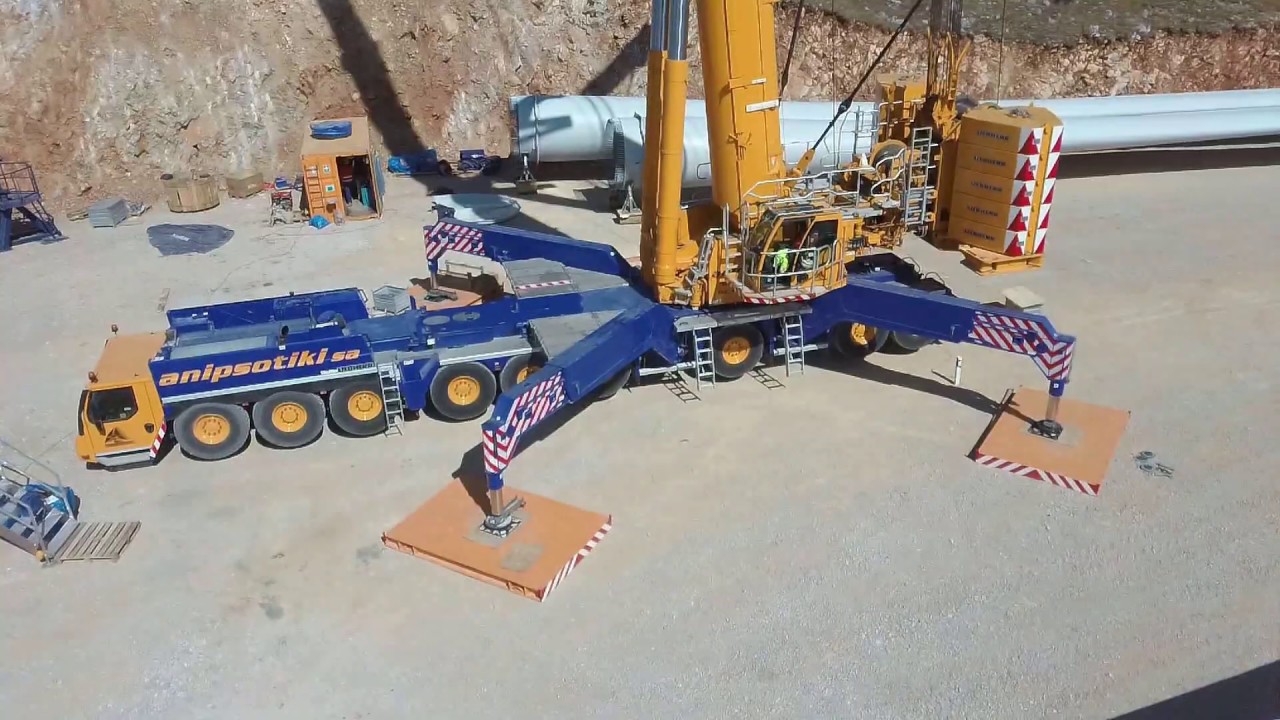 Liebherr LTM 1750 Mobile Crane Building Wind Turbines - Anipsotiki SA