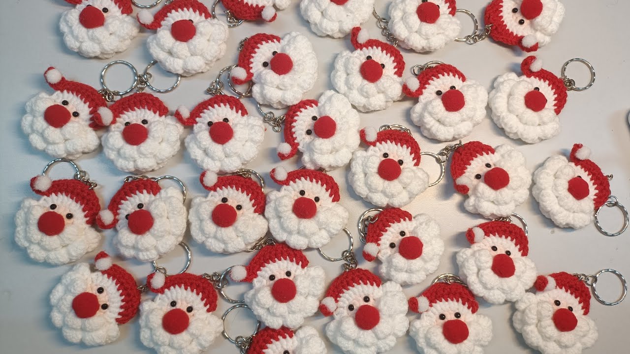 Crochet Santa Claus - Móc khóa ông già Noel