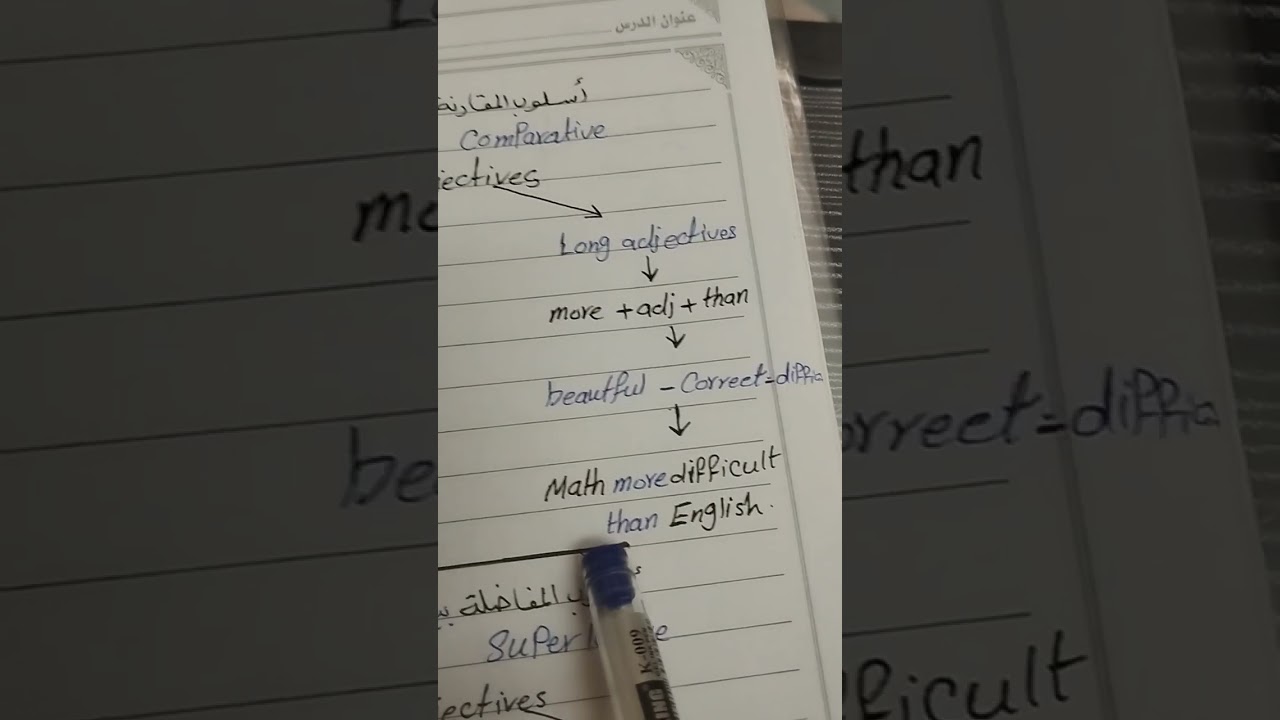 شرح ولا أروع لإسلوب المقارنة والمفاضلة Com ،،، Sup😍