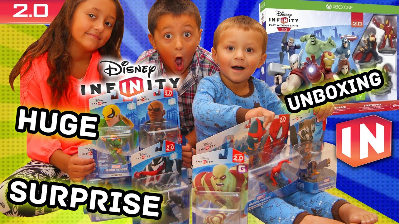 Disney Infinito 2,0 surpresa enorme! All Day 1 Marvel Super Heroes brinquedos! Fun Unboxing!