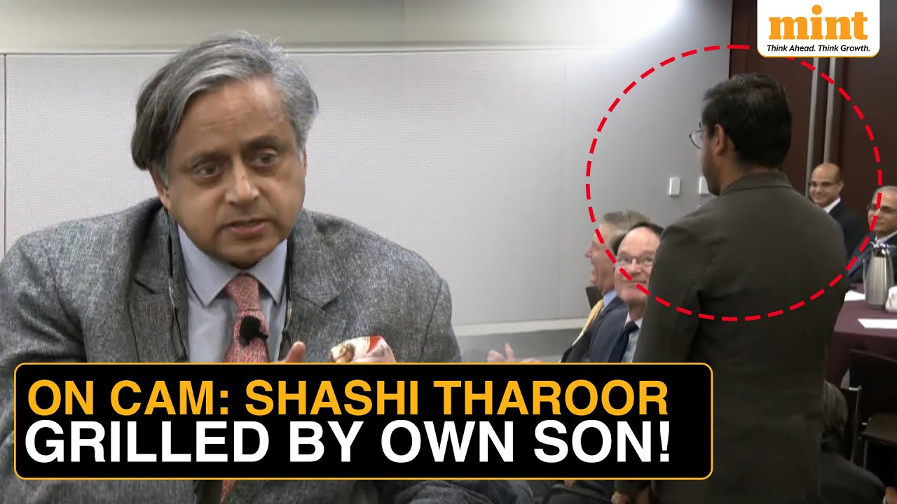 Shashi Tharoor Faces Tough Question From Son Ishaan Tharoor During Public Event