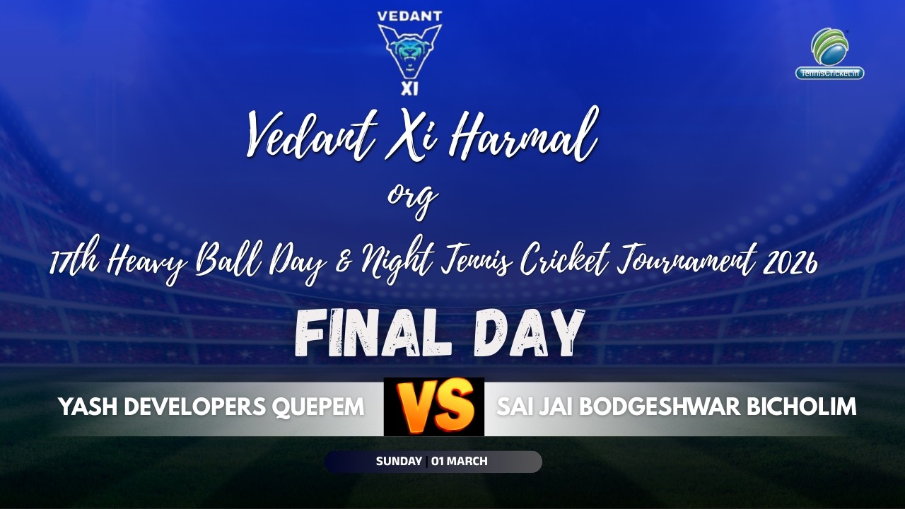 Mega-Final || Sai Jai Bodgeshwar Bicholim Vs yash developers quepem || Vedant Xi Harmal Tournament