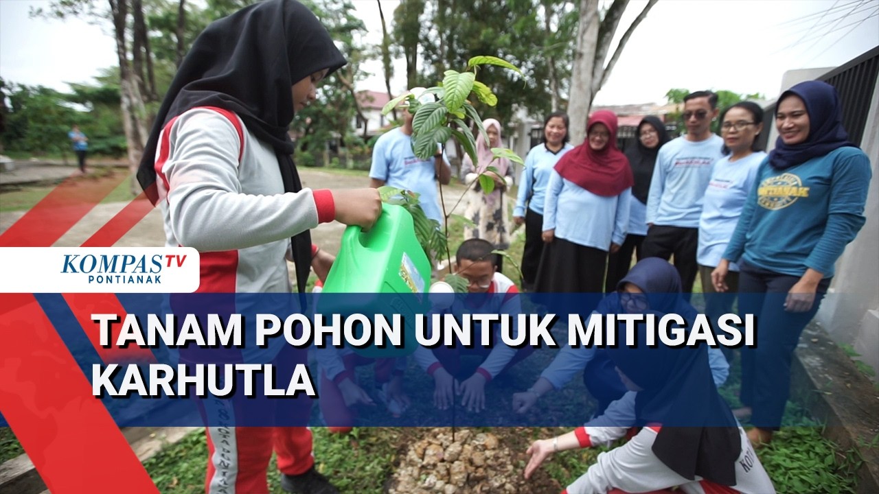 Awali Bulan Ramadan, Siswa SMP di Pontianak Tanam Pohon di Lingkungan Sekolah